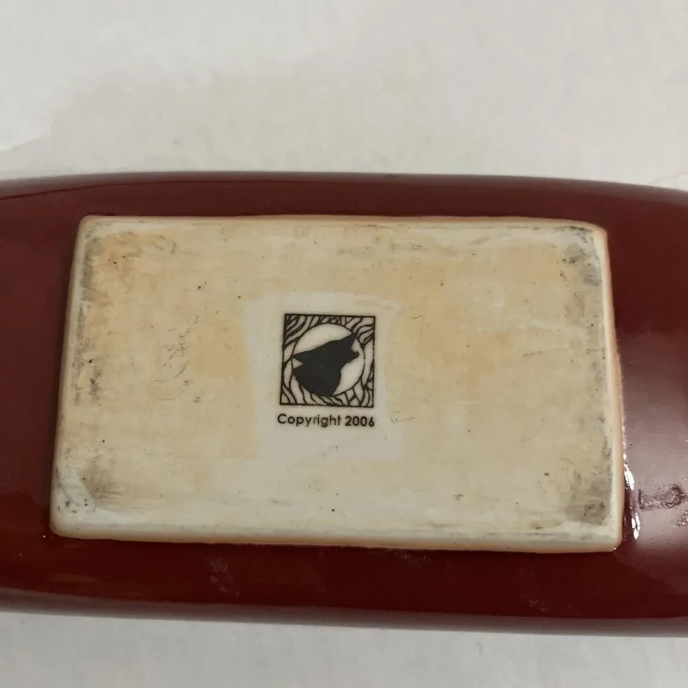 Coyote Roadhouse Ceramic Pottery Ikeban Vase Rectangular 10